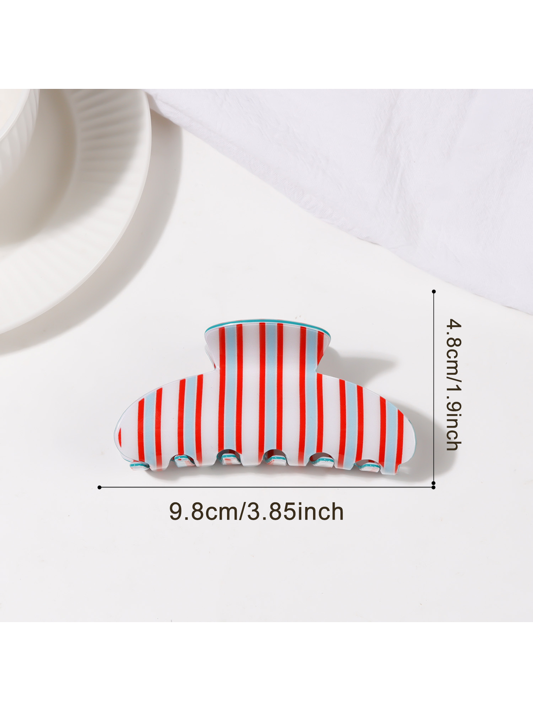 Beau - Striped PVC Updo Hair Clip