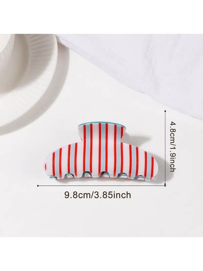 Beau - Striped PVC Updo Hair Clip