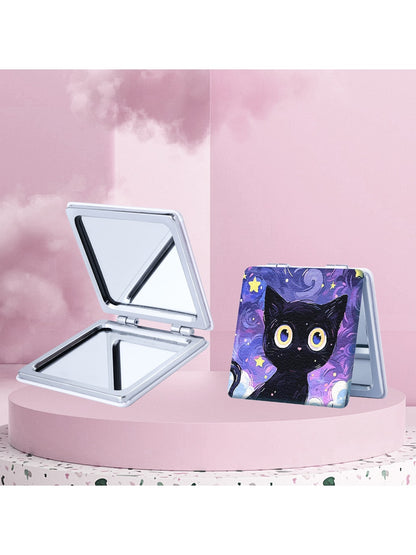 Mirroray - Cartoon Cat Pattern Folding Makeup Mirror