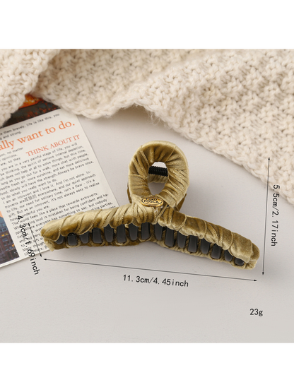 Beau - Large Looped Geometric Solid Color Claw Clip