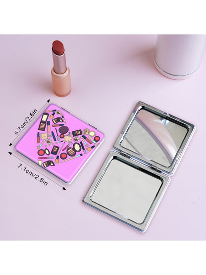 Mirroray - Cartoon Print Portable Folding Makeup Mirror