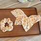 Gifty - Fruit Orange Print Polyester Fabric Scrunchie