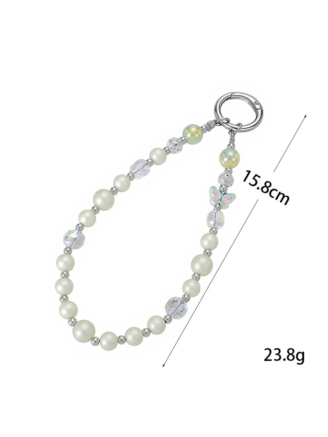 Keypus - Butterfly Beaded Phone Charm Keychain