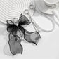 Keypus - Lace Mesh Bow Alloy Key Ring Bag Charm Keychain