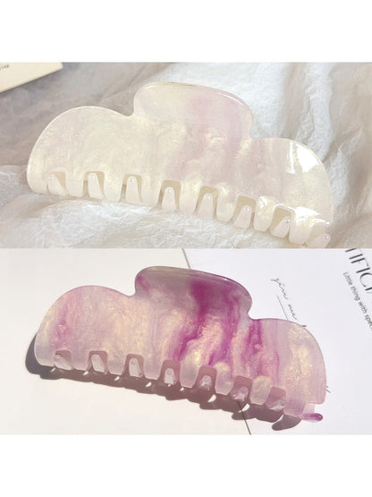 Beau - Glossy Acrylic Geometric Wave Claw Clip