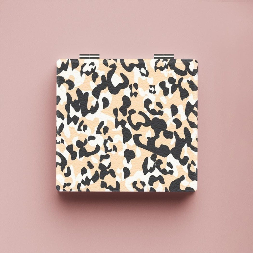 Mirroray - Retro Leopard Print Foldable Compact Mirror
