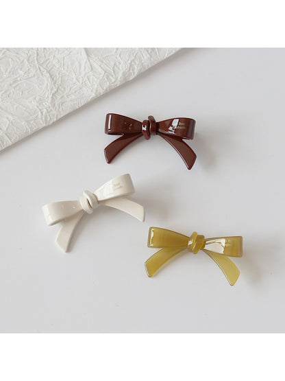 Beau - Bow Shaped Acrylic Duckbill Decorative Hair Clip