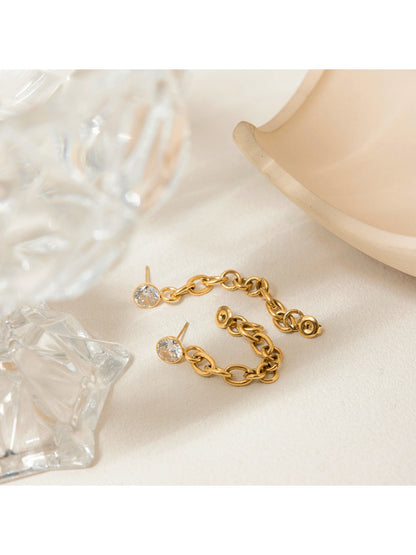 Earedge - Minimalist Chain Tassel Earrings