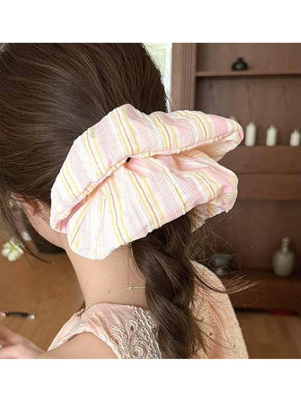 Gifty - High Elastic Striped Scrunchie