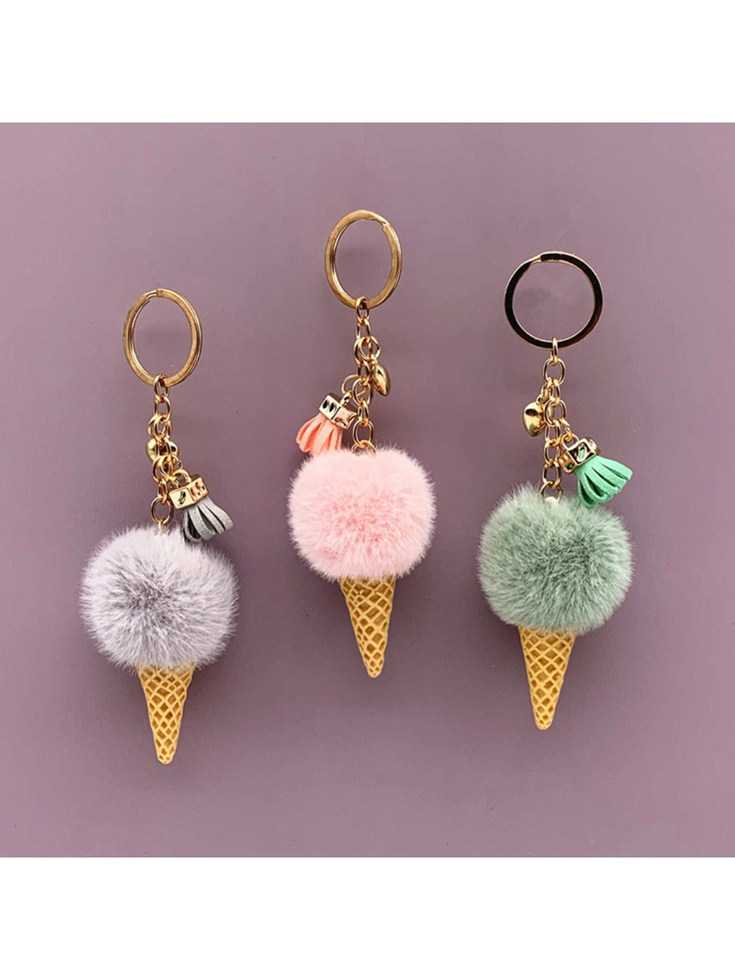 Keypus - Ice Cream Shaped Bag Charm Keychain