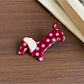 Beau - Polka Dot Dog Shape Acetate Claw Clip
