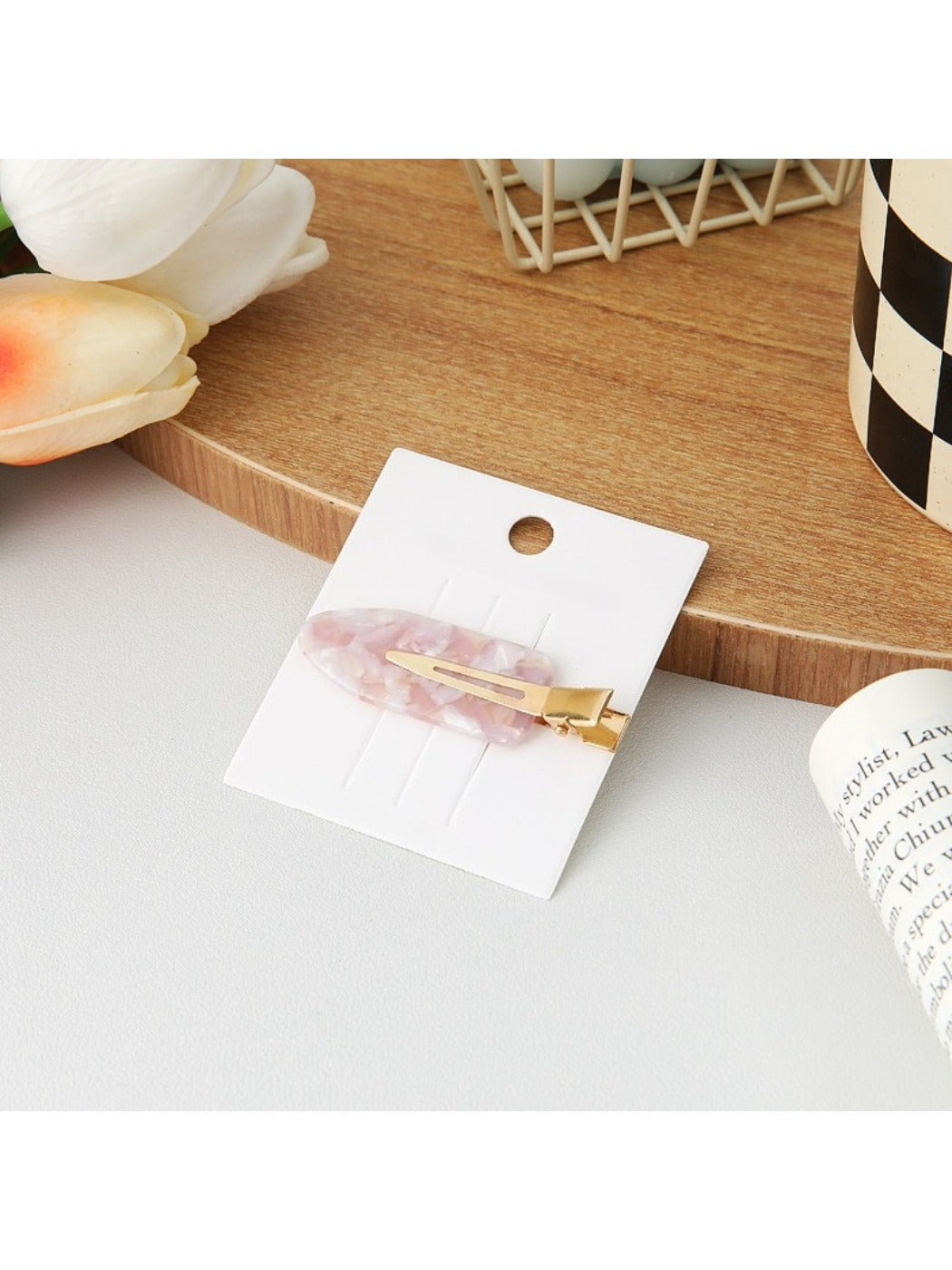 Beau - Elegant Pink Straight Hair Clip