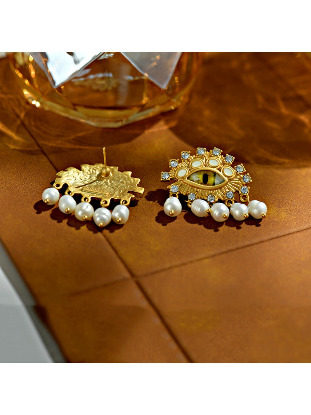 Earedge - Everyday Beaded Eye Shaped Earrings