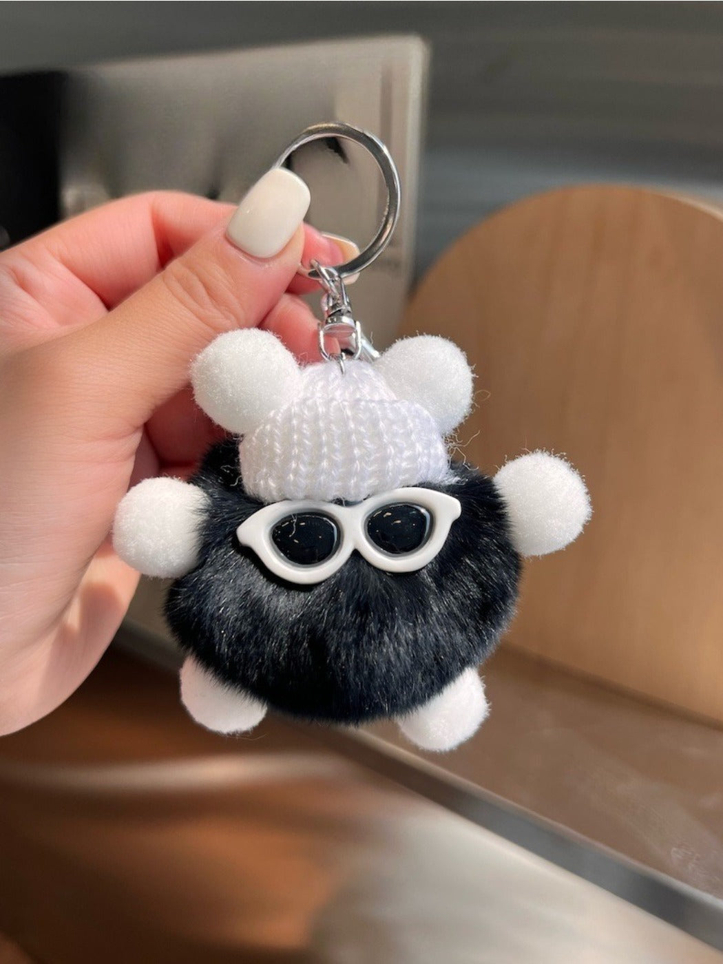 Keypus - Cute Black Coal Ball Elf Keychain
