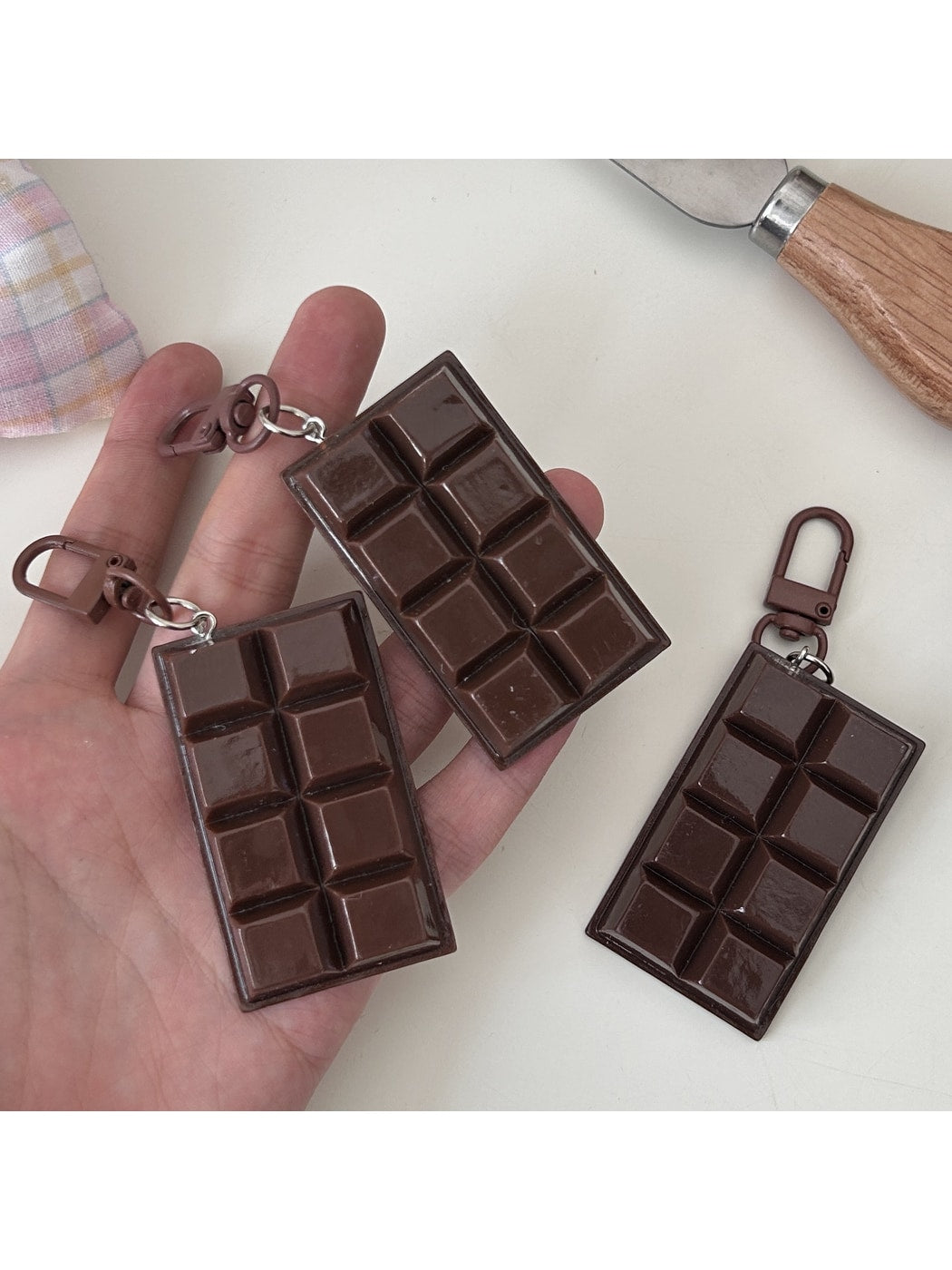 Keypus - Cute Chocolate Style Alloy Bag Charm Keychain