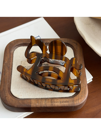 Beau - Vintage Horse Silhouette Acetate Claw Clip