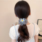 Gifty - Printed Polyester Mesh Ruffled Scrunchie