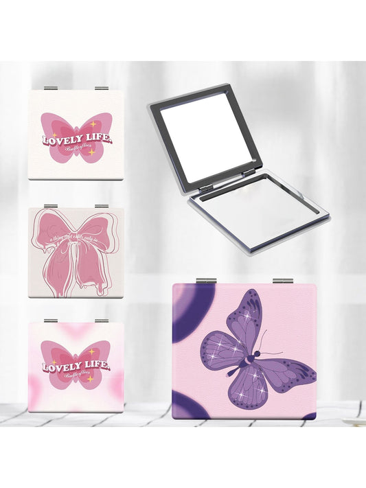 Mirroray - Butterfly Print Ctue Folding Makeup Mirror