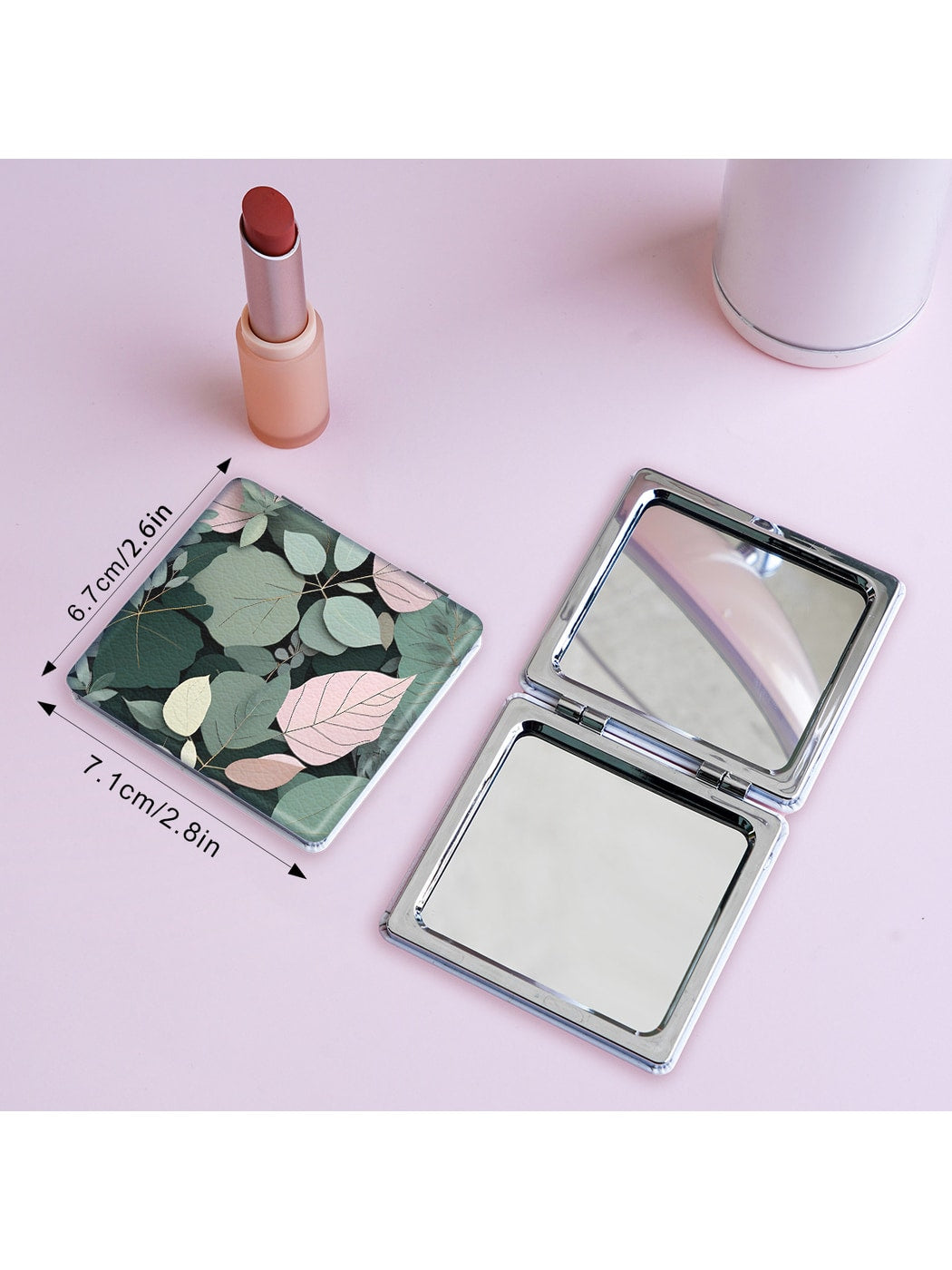 Mirroray - Square Leaf Pattern Portable Folding Mirror