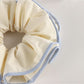 Gifty - Striped Ruffle Double Layer Fabric Scrunchie