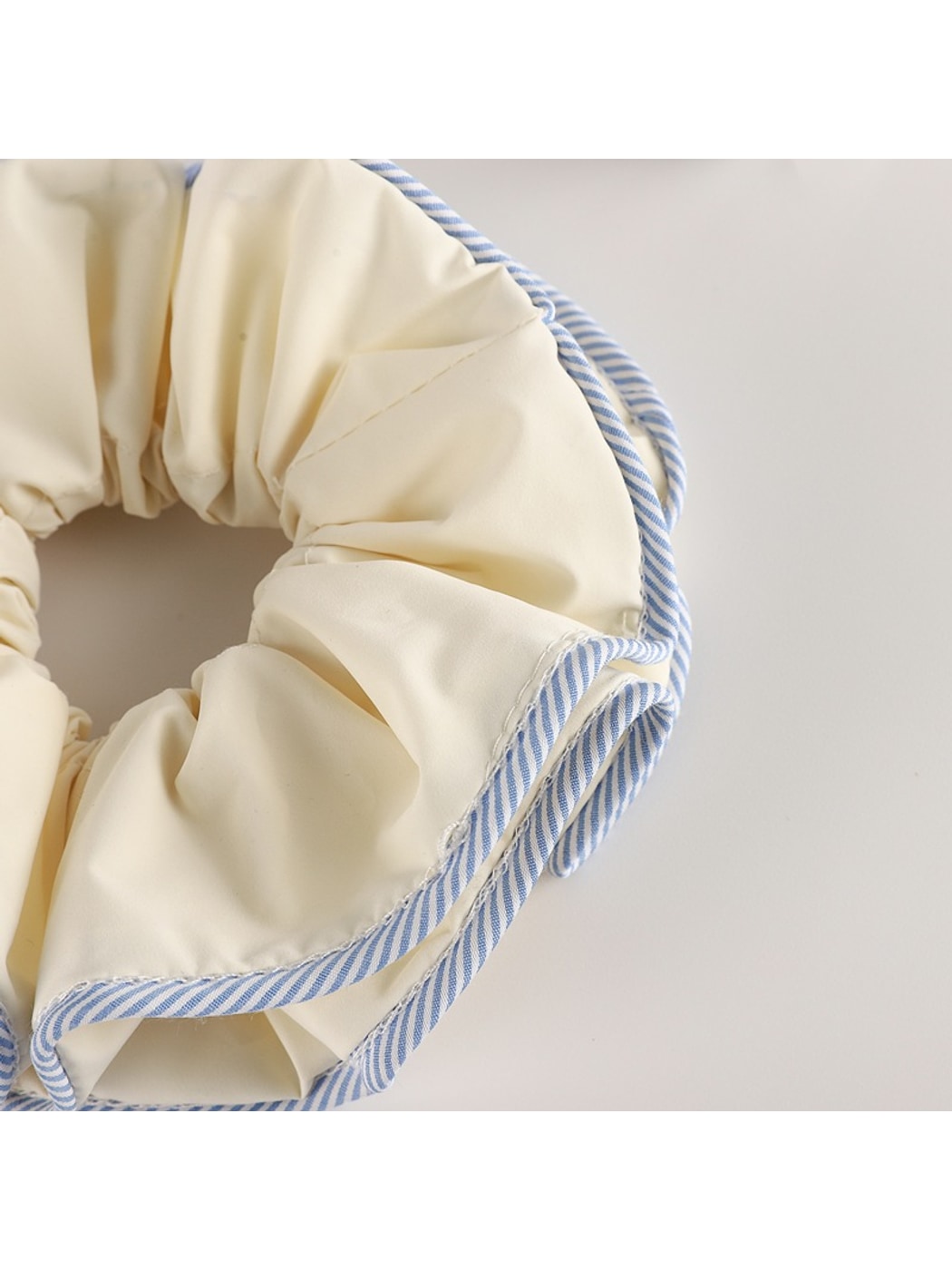 Gifty - Striped Ruffle Double Layer Fabric Scrunchie