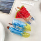 Beau - Cartoon Ice Cream Motif Claw Clip