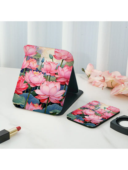 Mirroray - Floral Printed Desktop Folding Makeup Mirror