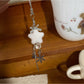 Keypus - Alloy Glass Star Snowflake Christmas Keychain