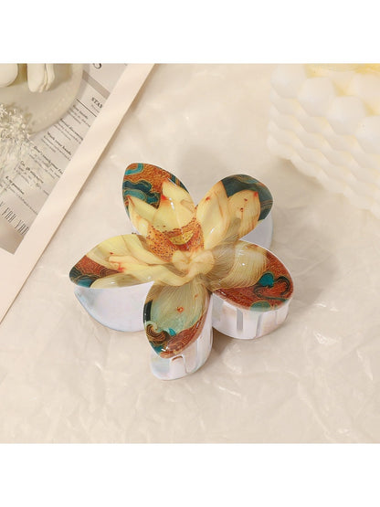 Beau - Vintage Vibrant Flower Shaped Claw Clip