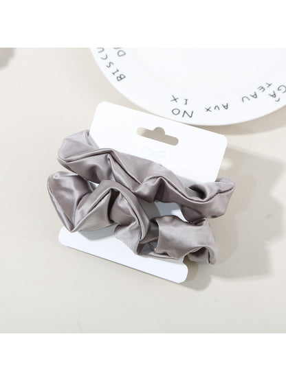 Gifty - Solid Color Ruffled Hair Ties Set