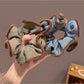 Gifty - Striped Plush Trim Hair Ring
