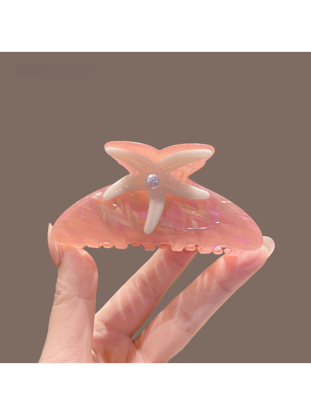Beau - Glossy Ocean Style Sea Star Claw Clip