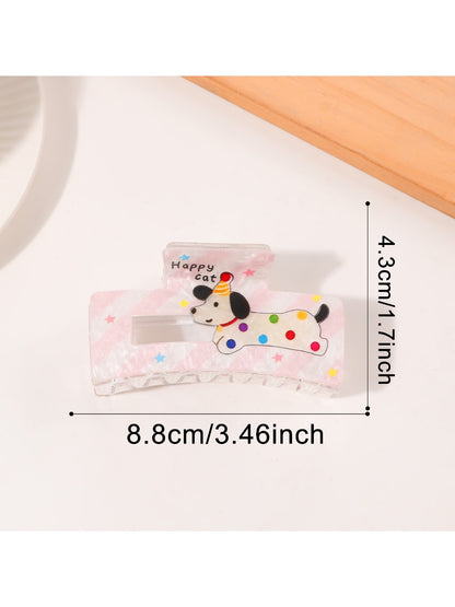Beau - Square Animal Print Hair Claw Clip