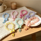 Keypus - Floral Beaded Bow Acrylic Bag Charm Keychain