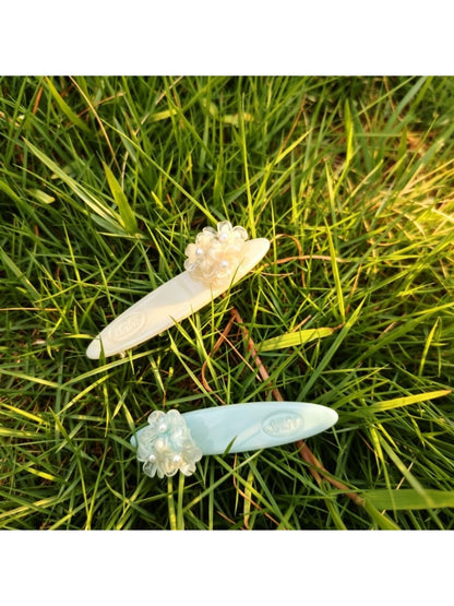 Beau - Sweet Floral Acetate Bangs Hair Clip