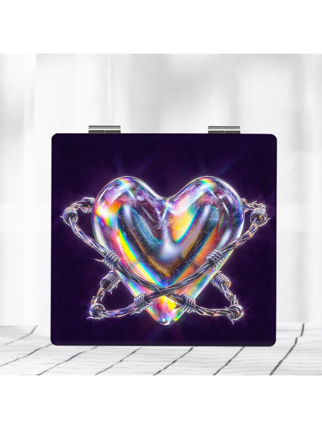 Mirroray - Heart Design Portable Folding Makeup Mirror