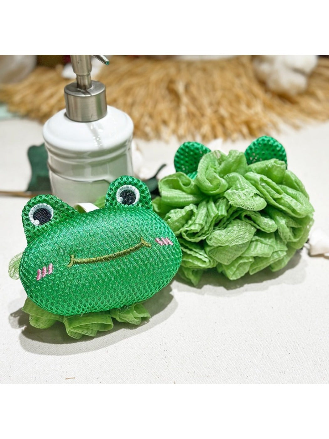 Papo - Green Frog Bath Puff