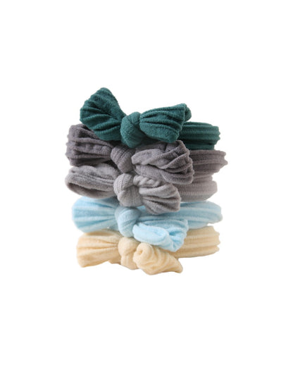 Gifty - Macaron Color Bow Hair Tie Set