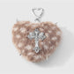 Keypus - Y2K Leopard Heart Cross Bag Charm Keychain