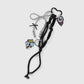 Keypus - Halloween Gothic Beaded Bow Keychain