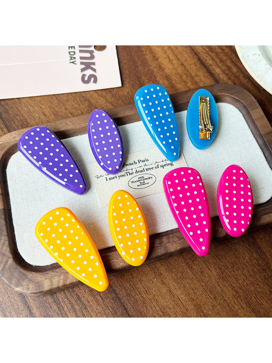 Beau - Polka Dot Candy Color Acetate Duckbill Hair Clip