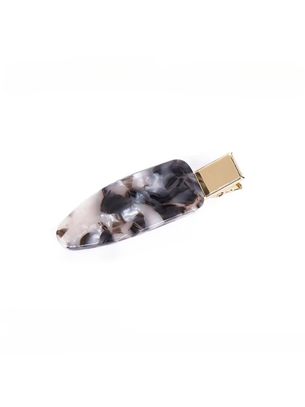 Beau vintage textured hair clip angled to show thickness and clasp detail