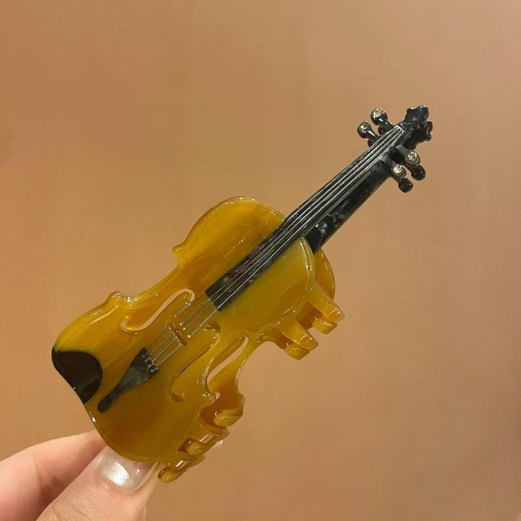 Beau - Violin Shaped Acetate Claw Clip