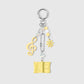 Keypus - Fresh Music Note and Book Charm Keychain