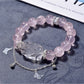 Lovra pink crystal fox bracelet displayed on a white background