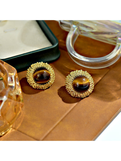 Earedge - Three-Dimensional Round Earrings