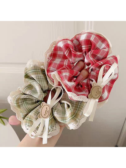 Gifty - Sweet Plaid Lace Hair Ties