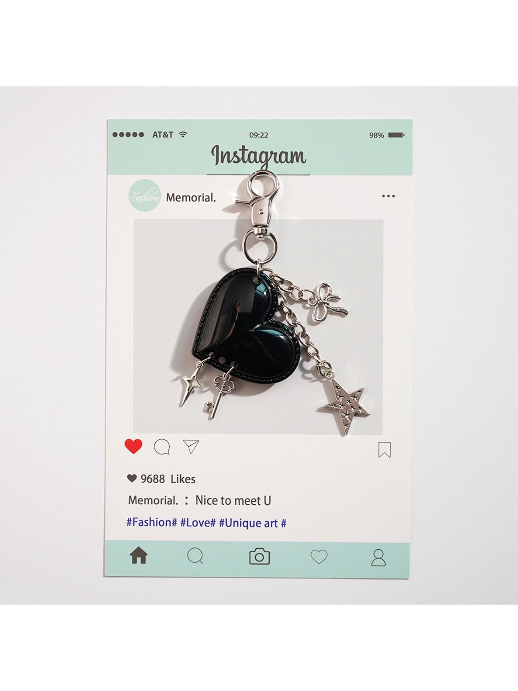 Keypus - Butterfly Heart Shaped Bag Pendant