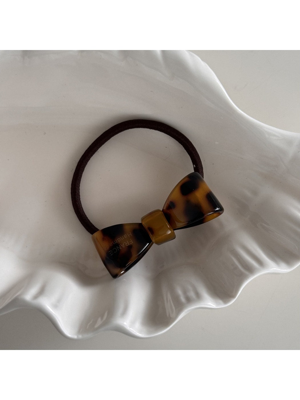 Gifty - Glossy Acetate Bow Elastic Hair Tie