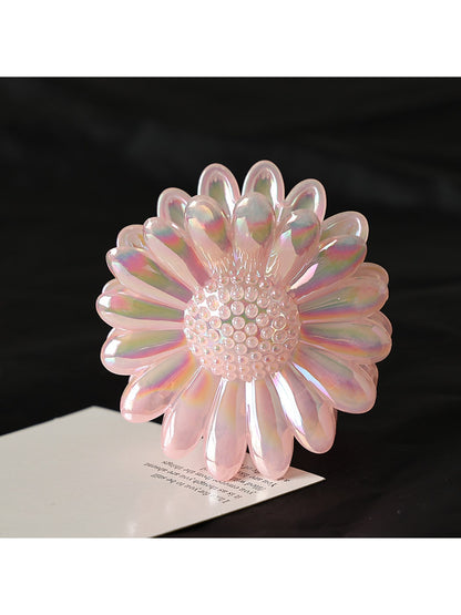 Beau - Flower Shaped Decorative Plastic Alloy Claw Clip